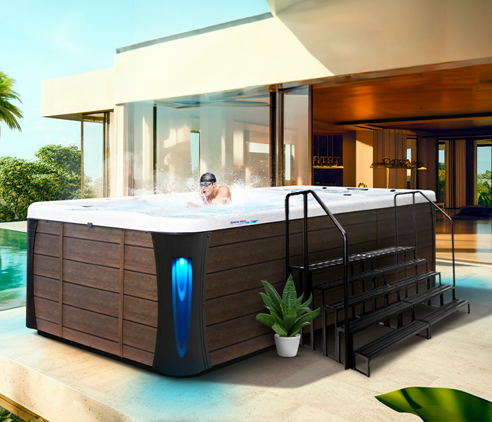 Calspas hot tub being used in a family setting - Stamford